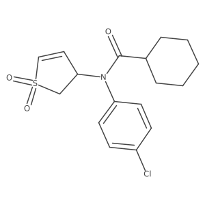 N-(4-chlorophenyl)-N-(1,1-dioxido-2,3-dihydrothiophen-3-yl)cyclohexanecarboxamide Structure