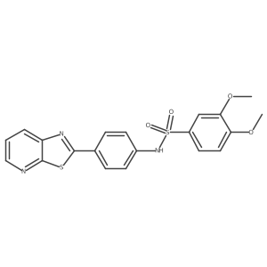 3,4-dimethoxy-N-(4-thiazolo[5,4-b]pyridin-2-ylphenyl)benzenesulfonamide Structure