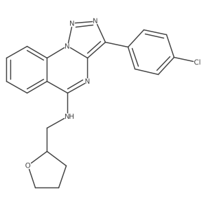 3-(4-chlorophenyl)-N-[(oxolan-2-yl)methyl]-[1,2,3]triazolo[1,5-a]quinazolin-5-amine结构式