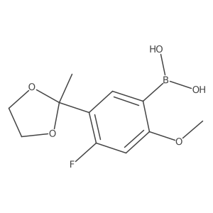 B-[4-fluoro-2-methoxy-5-(2-methyl-1,3-dioxolan-2-yl)phenyl]boronic acid Structure
