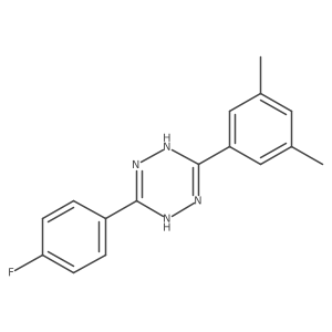 3-(3,5-Dimethyl-phenyl)-6-(4-fluoro-phenyl)-1,2-dihydro-[1,2,4,5]tetrazine结构式