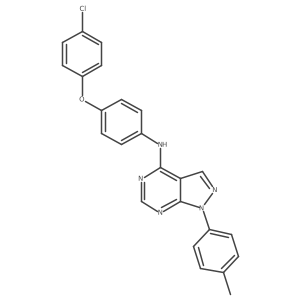 N-[4-(4-chlorophenoxy)phenyl]-1-(4-methylphenyl)-1H-pyrazolo[3,4-d]pyrimidin-4-amine Structure