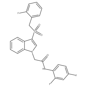N-(2,4-difluorophenyl)-2-(3-((2-fluorobenzyl)sulfonyl)-1H-indol-1-yl)acetamide Structure