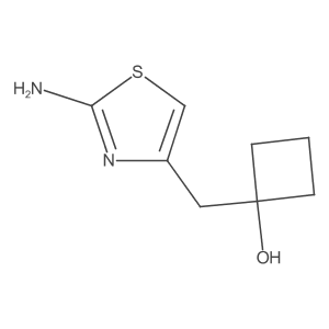 1-[(2-Amino-4-thiazolyl)methyl]cyclobutanol结构式