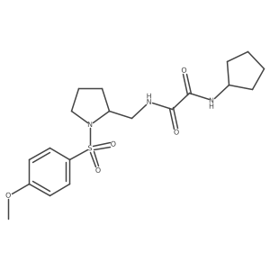 N1-cyclopentyl-N2-((1-((4-methoxyphenyl)sulfonyl)pyrrolidin-2-yl)methyl)oxalamide Structure