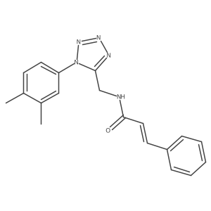 (Z)-N-((1-(3,4-dimethylphenyl)-1H-tetrazol-5-yl)methyl)-3-phenylacrylamide结构式