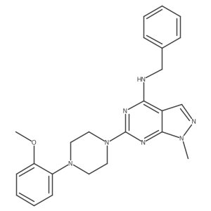 N-benzyl-6-[4-(2-methoxyphenyl)piperazin-1-yl]-1-methyl-1H-pyrazolo[3,4-d]pyrimidin-4-amine Structure