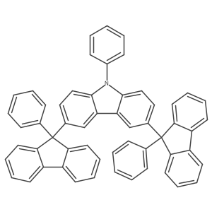 9-Phenyl-3,6-bis(9-phenyl-9h-fluoren-9-yl)-9h-carbazole结构式
