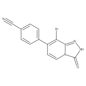 4-(8-Bromo-3-oxo-2,3-dihydro-[1,2,4]triazolo[4,3-a]pyridin-7-yl)benzonitrile Structure