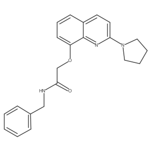 N-benzyl-2-((2-(pyrrolidin-1-yl)quinolin-8-yl)oxy)acetamide结构式