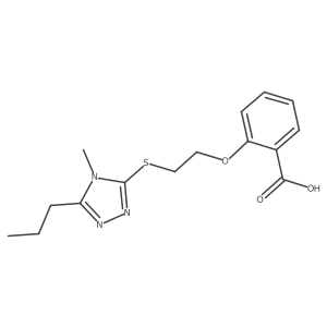2-[2-[(4-methyl-5-propyl-1,2,4-triazol-3-yl)sulfanyl]ethoxy]benzoic acid Structure