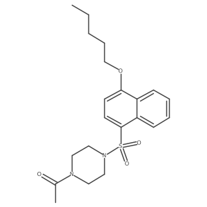 1-Acetyl-4-[(4-pentyloxynaphthyl)sulfonyl]piperazine Structure