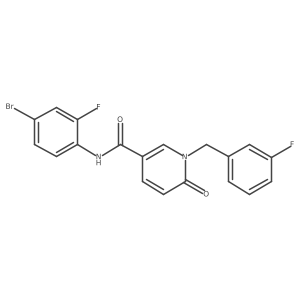N-(4-bromo-2-fluorophenyl)-1-(3-fluorobenzyl)-6-oxo-1,6-dihydropyridine-3-carboxamide结构式