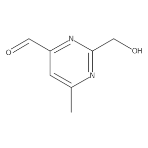 2-(Hydroxymethyl)-6-methylpyrimidine-4-carbaldehyde结构式
