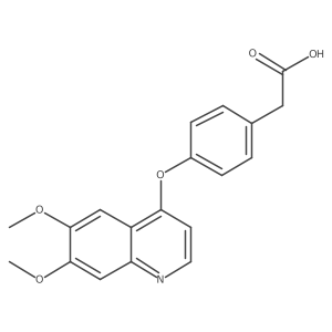 2-(4-(6,7-Dimethoxyquinolin-4-yloxy)phenyl)acetic acid Structure