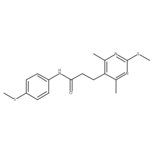 3-[4,6-dimethyl-2-(methylsulfanyl)pyrimidin-5-yl]-N-[4-(methylsulfanyl)phenyl]propanamide结构式