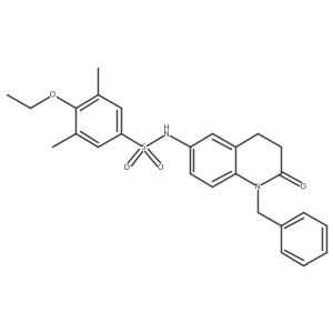 N-(1-benzyl-2-oxo-1,2,3,4-tetrahydroquinolin-6-yl)-4-ethoxy-3,5-dimethylbenzenesulfonamide结构式