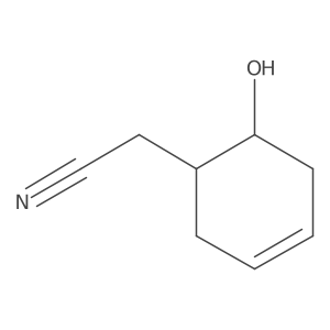 rel-(1R,6S)-6-Hydroxy-3-cyclohexene-1-acetonitrile Structure