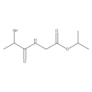 Propan-2-yl 2-(2-sulfanylpropanamido)acetate结构式