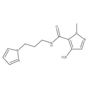 4-Amino-1-methyl-N-[3-(1H-pyrazol-1-YL)propyl]-1H-pyrazole-5-carboxamide结构式
