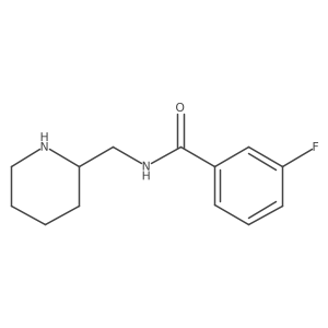 3-Fluoro-N-(2-piperidinylmethyl)benzamide Structure