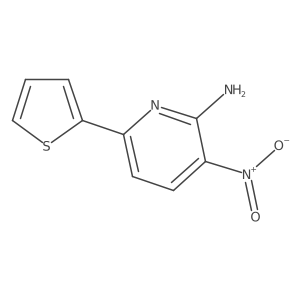 2-Pyridinamine, 3-nitro-6-(2-thienyl)-结构式