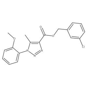 (3-chlorophenyl)methyl 1-(2-methoxyphenyl)-5-methyl-1H-1,2,3-triazole-4-carboxylate结构式