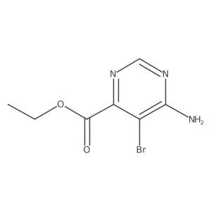 Ethyl 6-amino-5-bromopyrimidine-4-carboxylate结构式