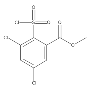 Methyl 3,5-dichloro-2-(chlorosulfonyl)benzoate结构式