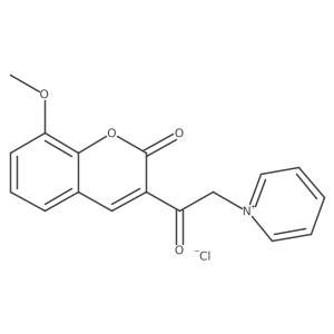 1-(2-(8-methoxy-2-oxo-2H-chromen-3-yl)-2-oxoethyl)pyridin-1-ium chloride结构式