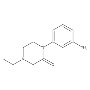 1-(3-Amino-phenyl)-4-ethyl-piperazin-2-one Structure