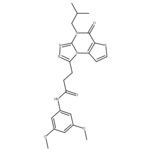 N-(3,5-dimethoxyphenyl)-3-(4-isobutyl-5-oxo-4,5-dihydrothieno[2,3-e][1,2,4]triazolo[4,3-a]pyrimidin-1-yl)propanamide结构式