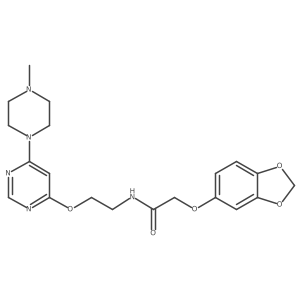 2-(benzo[d][1,3]dioxol-5-yloxy)-N-(2-((6-(4-methylpiperazin-1-yl)pyrimidin-4-yl)oxy)ethyl)acetamide Structure