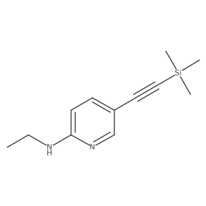 Ethyl-(5-trimethylsilanylethynyl-pyridin-2-yl)-amine结构式