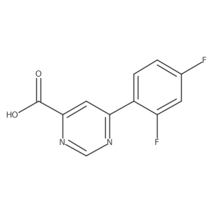 6-(2,4-Difluorophenyl)pyrimidine-4-carboxylic acid Structure