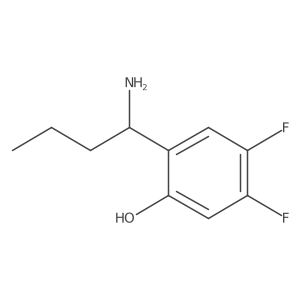 2-[(1R)-1-Aminobutyl]-4,5-difluorophenol结构式