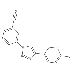 3-[4-(6-Chloro-pyridin-3-yl)-[1,2,3]triazol-1-yl]-benzonitrile结构式