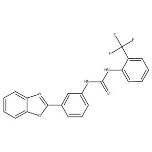 1-[3-(1,3-Benzoxazol-2-yl)phenyl]-3-[2-(trifluoromethyl)phenyl]urea结构式