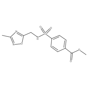 methyl 4-(N-((3-methyl-1,2,4-oxadiazol-5-yl)methyl)sulfamoyl)benzoate结构式
