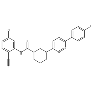 N-(5-chloro-2-cyanophenyl)-1-[6-(4-fluorophenyl)pyridazin-3-yl]piperidine-3-carboxamide Structure