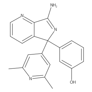 3-(7-amino-5-(2,6-dimethylpyridin-4-yl)-5H-pyrrolo[3,4-b]pyridin-5-yl)phenol Structure