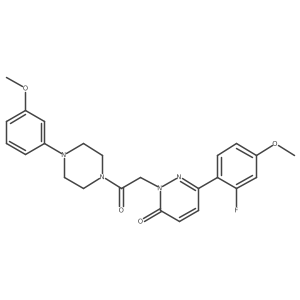 6-(2-fluoro-4-methoxyphenyl)-2-{2-[4-(3-methoxyphenyl)piperazino]-2-oxoethyl}-3(2H)-pyridazinone Structure