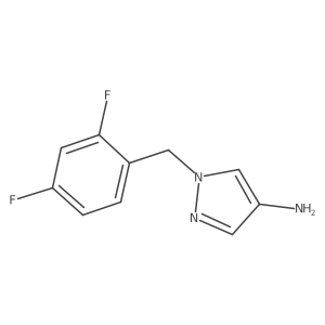 1-[(2,4-Difluorophenyl)methyl]-1H-pyrazol-4-amine结构式