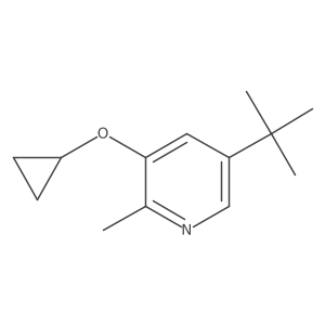 5-Tert-butyl-3-cyclopropoxy-2-methylpyridine Structure
