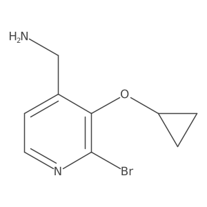 (2-Bromo-3-cyclopropoxypyridin-4-YL)methanamine Structure