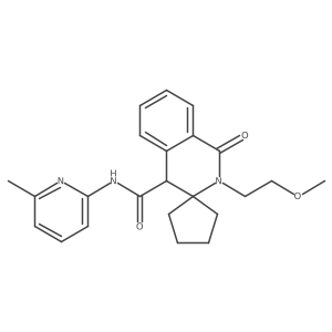 2'-(2-methoxyethyl)-N-(6-methylpyridin-2-yl)-1'-oxo-1',4'-dihydro-2'H-spiro[cyclopentane-1,3'-isoquinoline]-4'-carboxamide Structure