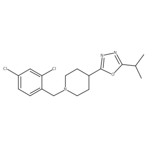2-(1-(2,4-Dichlorobenzyl)piperidin-4-yl)-5-isopropyl-1,3,4-oxadiazole Structure