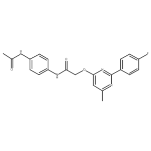 N-(4-acetamidophenyl)-2-{[2-(4-fluorophenyl)-6-methylpyrimidin-4-yl]oxy}acetamide Structure