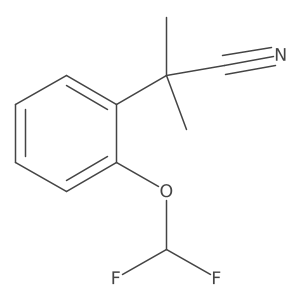 2-[2-(Difluoromethoxy)phenyl]-2-methylpropanenitrile结构式