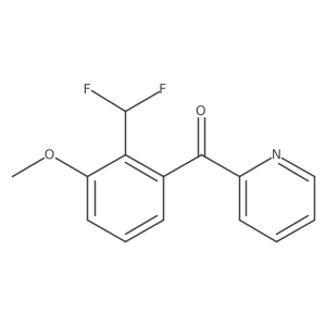 2-(2-(Difluoromethyl)-3-methoxybenzoyl)pyridine结构式